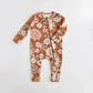 Rust Floral - One piece zip